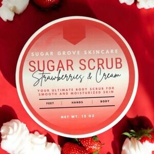Sugar Grove 12 oz Strawberrries and Cream Foaming Sugar Scrub